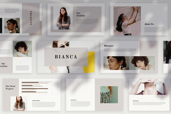 BIANCA: A Modern Google Slides Template for Clean Design