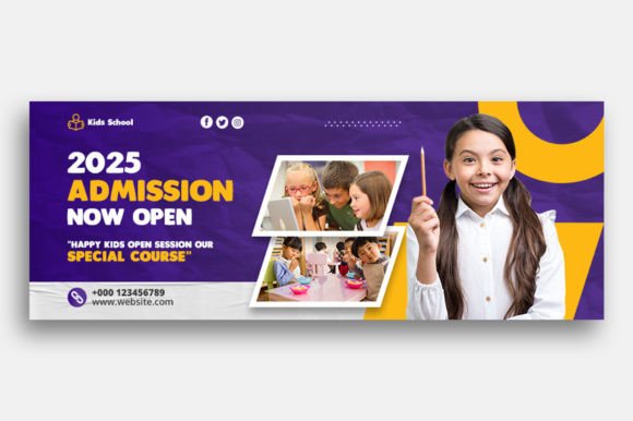 Design a Welcoming Kids Education Facebook Cover
