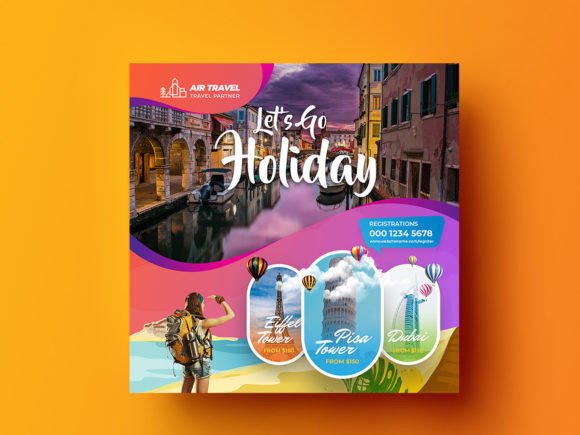 Design Your Travel Holiday Social Media Banner