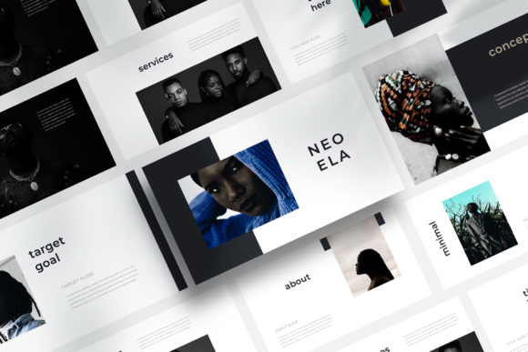 NEOELA: A Minimal Media Template for Modern Presentations