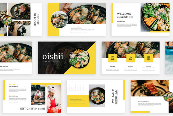 Oishii - Powerpoint Template: A Fresh Take on Visual Storytelling