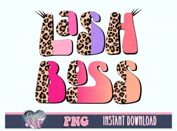 Retro Lash Boss PNG: Leopard Print for Bold Brands
